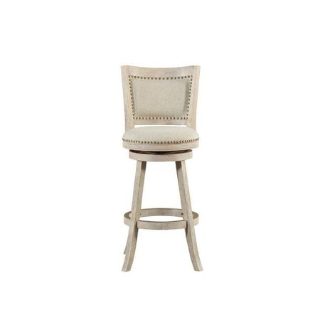 BORAAM Boraam 76229 29 in. Melrose Swivel Barstool; Ivory Wire-Brush 76229